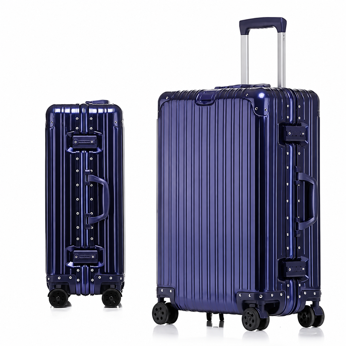 Aluminum-Magnesium Alloy Travel Suitcase with TSA Lock & Spinner Wheels