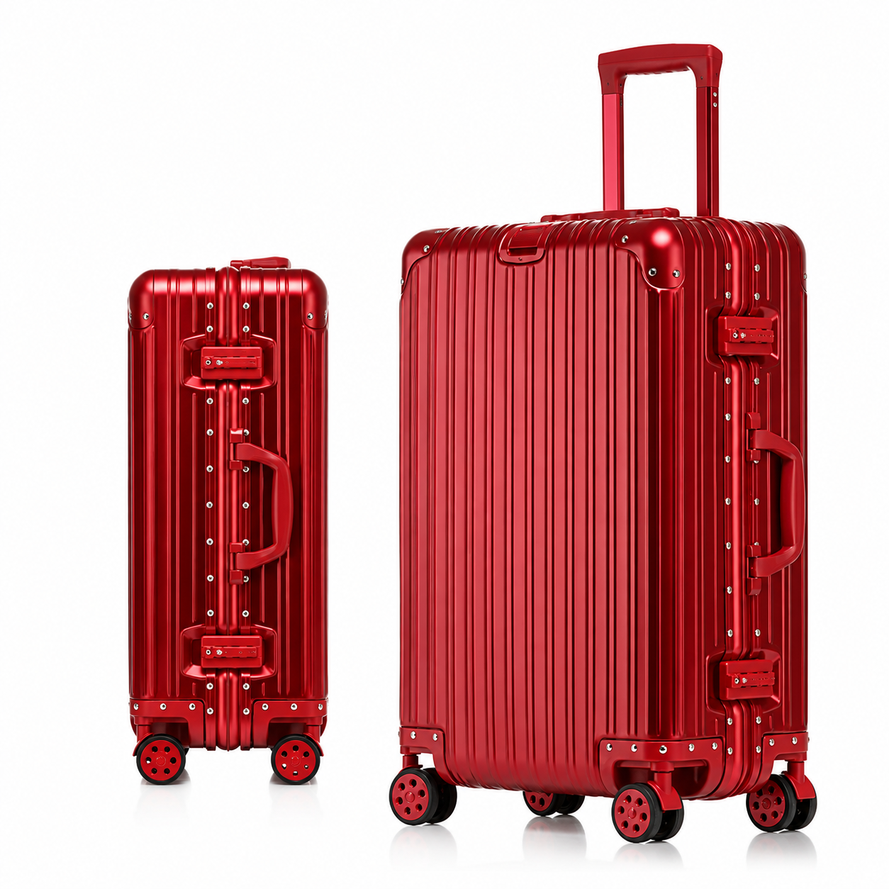 Aluminum-Magnesium Alloy Travel Suitcase with TSA Lock & Spinner Wheels