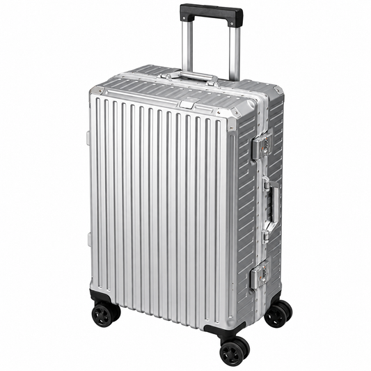 Aluminum Frame Rolling Travel Suitcase with USB Port & Combination Lock