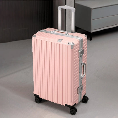 Aluminum Frame Rolling Travel Suitcase with USB Port & Combination Lock