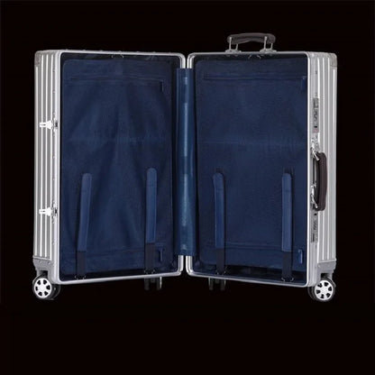 Aluminum-Magnesium Alloy Travel Suitcase with TSA Lock & Spinner Wheels