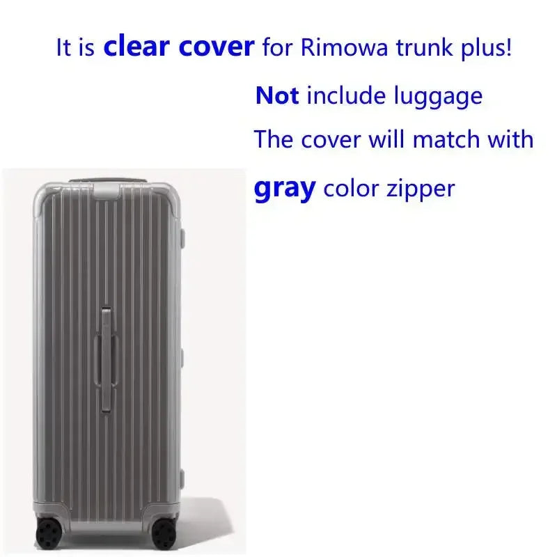 Thick PVC Luggage Protector Cover with Zipper for Large Travel Suitcases