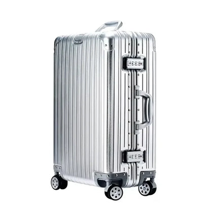 Aluminum-Magnesium Alloy Travel Suitcase with TSA Lock & Spinner Wheels