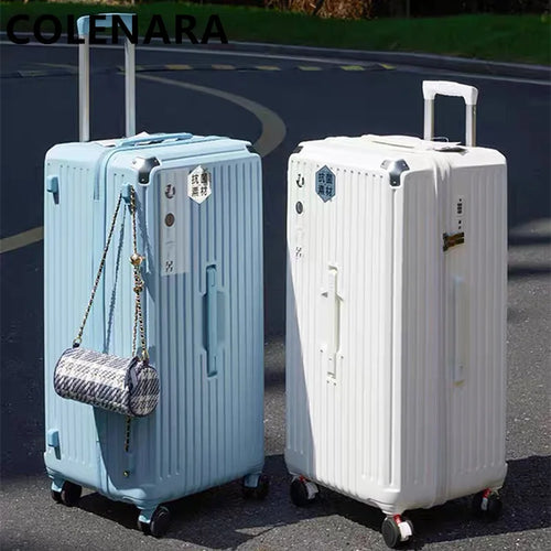 Large Capacity Rolling Travel Suitcase with Shock-Absorbing Wheels