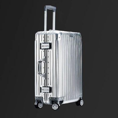 Aluminum-Magnesium Alloy Travel Suitcase with TSA Lock & Spinner Wheels