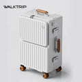 Luxury Aluminum Frame Travel Suitcase with Front Opening, TSA Lock & Universal Wheels