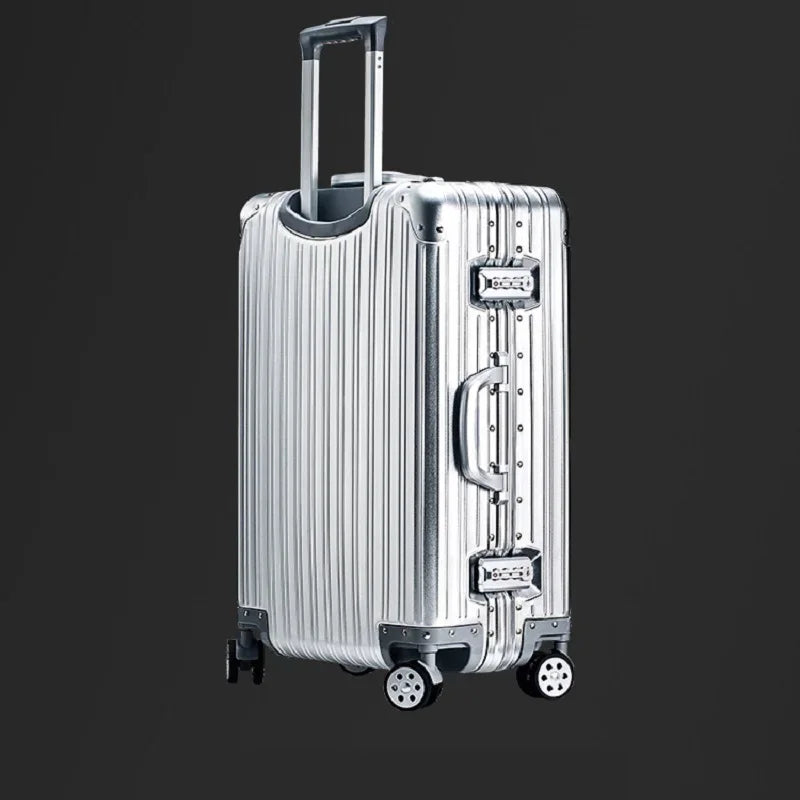 Aluminum-Magnesium Alloy Travel Suitcase with TSA Lock & Spinner Wheels