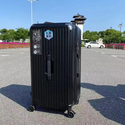 Large Capacity Rolling Travel Suitcase with Shock-Absorbing Wheels