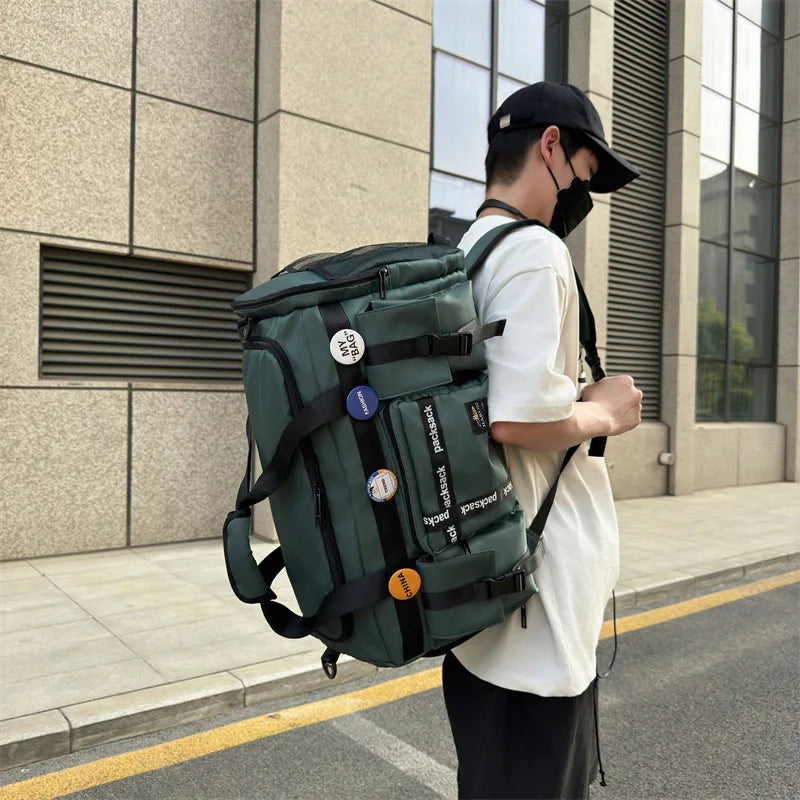 Multi Pocket Men Women Travel Backpack Waterproof Duffle Bag for Gym Camping Weekend Basketball Bags