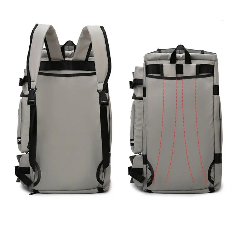 Multi Pocket Men Women Travel Backpack Waterproof Duffle Bag for Gym Camping Weekend Basketball Bags