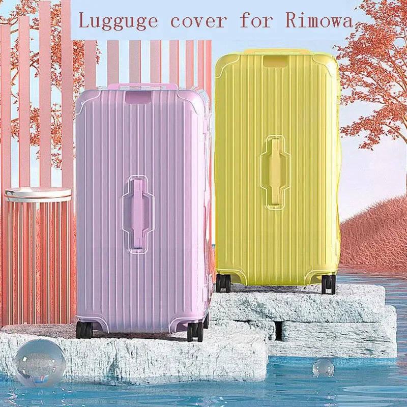 Thick PVC Luggage Protector Cover with Zipper for Large Travel Suitcases