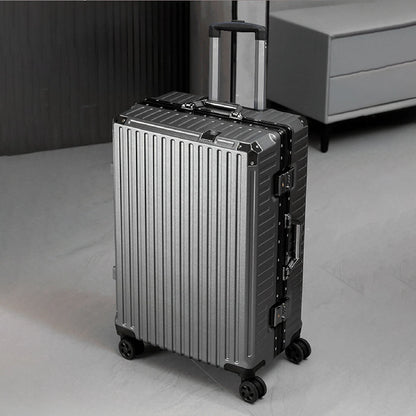 Aluminum Frame Rolling Travel Suitcase with USB Port & Combination Lock
