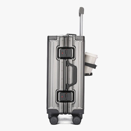 Aluminum Frame Student Suitcase Large Capacity Trolley Case New Strong and Durable Password Box Men's and Women's Universal Wheeled Luggage