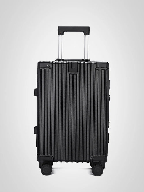 Large Capacity Aluminum Frame Travel Suitcase with Combination Lock & Spinner Wheels