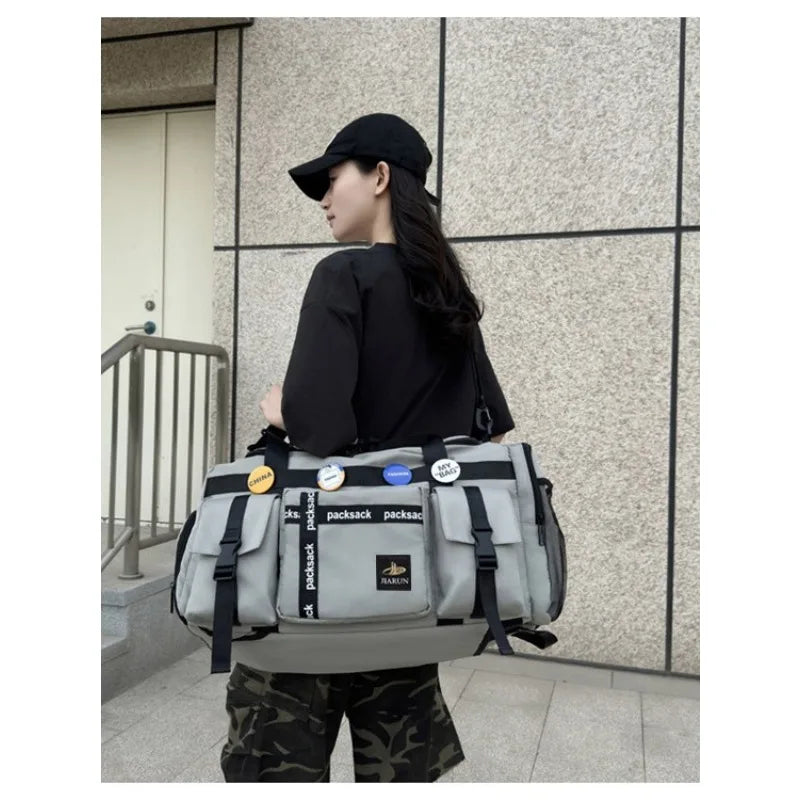 Multi Pocket Men Women Travel Backpack Waterproof Duffle Bag for Gym Camping Weekend Basketball Bags