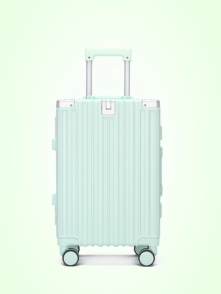 Aluminum Frame Student Suitcase Large Capacity Trolley Case New Strong and Durable Password Box Men's and Women's Universal Wheeled Luggage