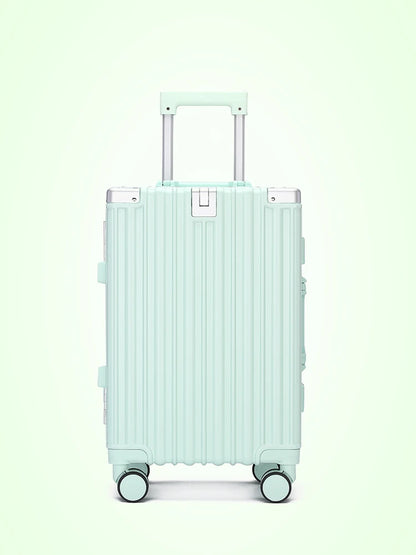 Large Capacity Aluminum Frame Travel Suitcase with Combination Lock & Spinner Wheels