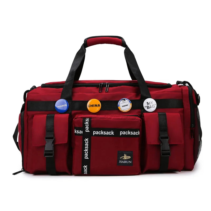 Multi Pocket Men Women Travel Backpack Waterproof Duffle Bag for Gym Camping Weekend Basketball Bags