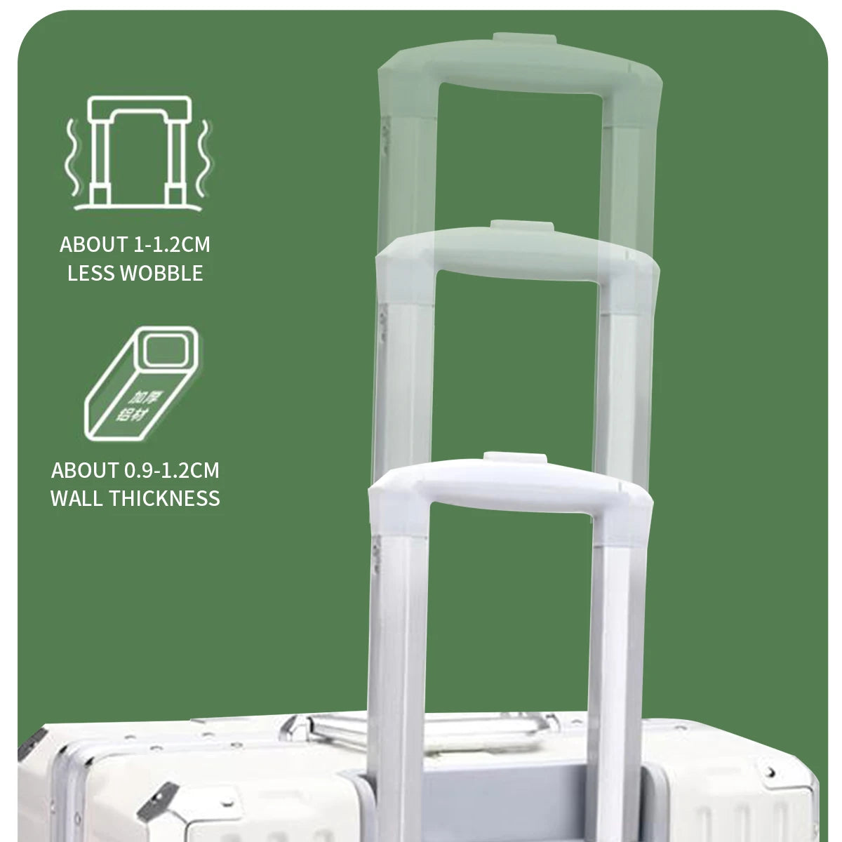 Aluminum Frame Rolling Travel Suitcase with USB Port & Combination Lock