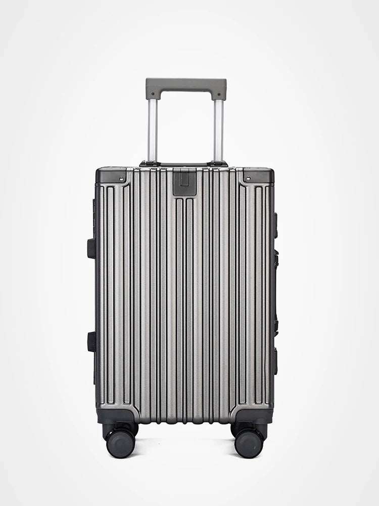 Aluminum Frame Student Suitcase Large Capacity Trolley Case New Strong and Durable Password Box Men's and Women's Universal Wheeled Luggage