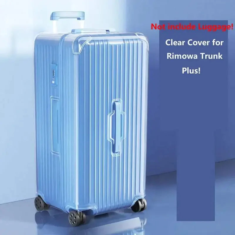 Thick PVC Luggage Protector Cover with Zipper for Large Travel Suitcases